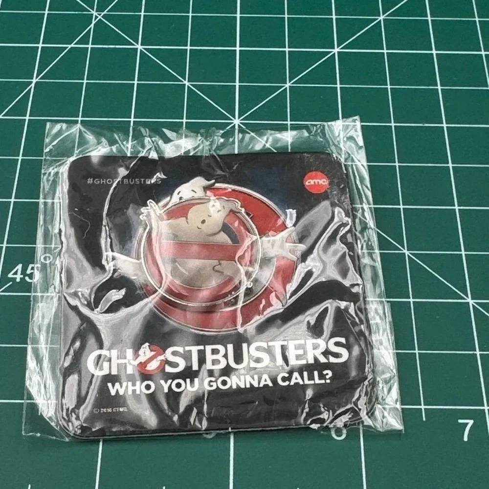 Ghostbusters 2016 AMC Enamel Pin Who You Gonna Call Movie Promo New Sealed